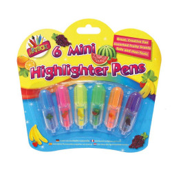 6 MINI HIGHLIGHTER PENS    4072         