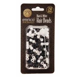 BLACK AND WHITE HAIR BEADS 250s