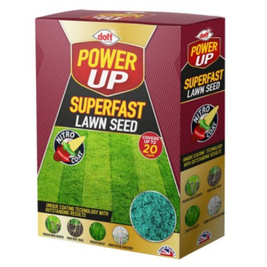POWER UP LAWN SEED WITH NITRO-COAT