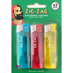 ZIG-ZAG ELECTRONIC LIGHTER+LED 3PK      