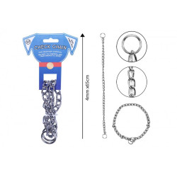 CHROME CHECK CHAIN DOG COLLAR WP062     