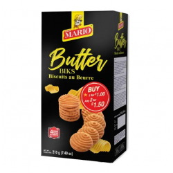 MARIO BUTTER BIKS BISCUITS 210GM (NO VAT)