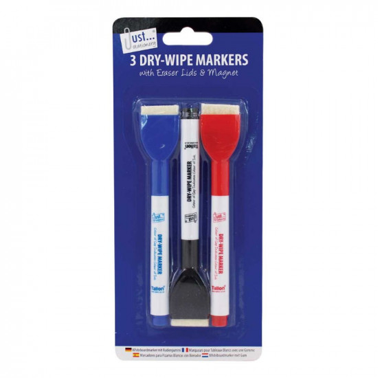 3 MAGNETIC DRYWIPES WITH ERASERS