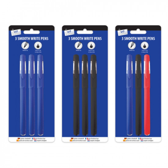 3 SMOOTH WRITE PENS   1012              