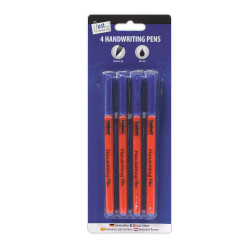 4 HANDWRITING PENS (BLUE INK)  1018     