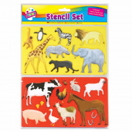 FUN STENCIL SET 2PC   1069