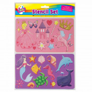 FUN STENCIL SET 2PC   1069