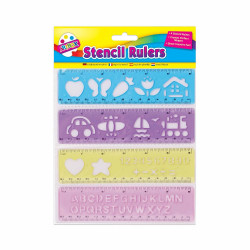 4PK STENCIL RULERS    1076              