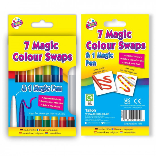 8 MAGIC COLOUR SWAP FIBRE PENS 1094