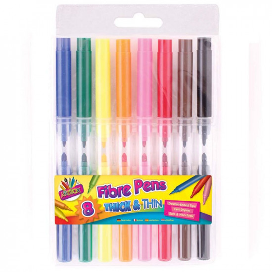 8 FIBRE PENS THICK & THIN   1097