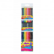 24 COLOURING PENCIL+CRAYON+PENS 1099