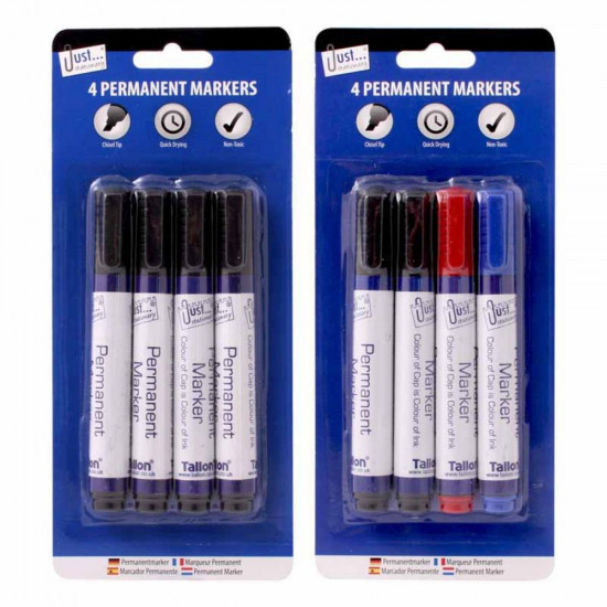 PERMANANT MARKERS 4PK   1155            