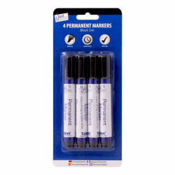 4BLK PERMANENT MARKER CHISEL TIP 1156   