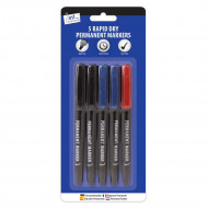 5 RAPID DRY PERMANENT MARKERS 1157      