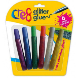 8 GLITTER GLUE PENS                     