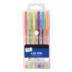 6 NEON GEL INK PENS    1226             