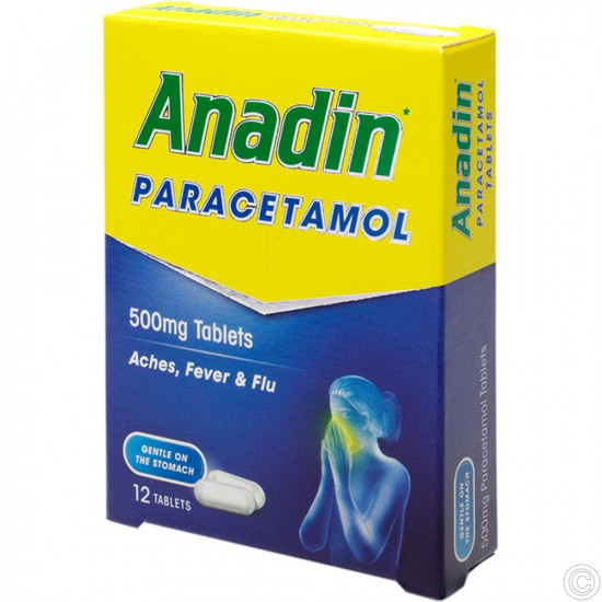 ANADIN PARACETAMOL TABS 12'Sx12PK