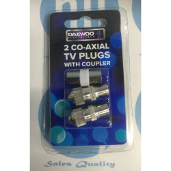 DAEWOO CO-AXIAL TV PLUGS 2PK  AVS1049   