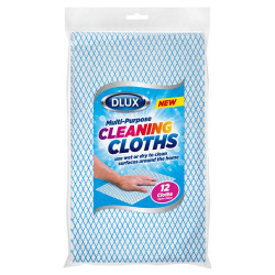 DLUX MULTIPURPOSE CLEANING CLOTH 12PKS  