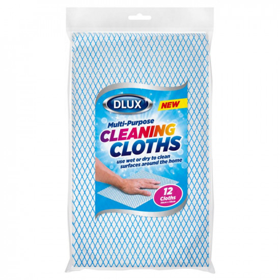 DLUX MULTIPURPOSE CLEANING CLOTH 12PKS