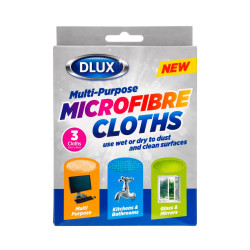 DLUX MICROFIBRE CLOTH  3PK    2418      