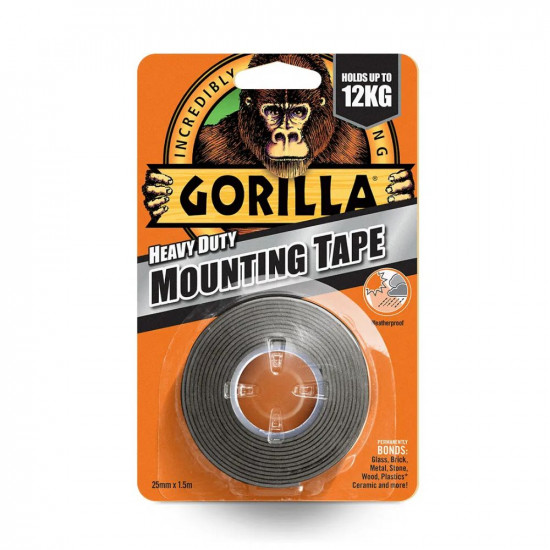 GORILLA BLACK MOUNTING TAPE 1.52Mx25.4MM