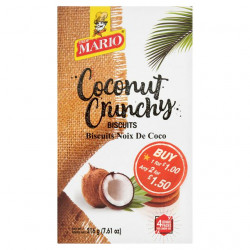 MARIO COCONUT CRUNCHY BISCUITS 210GM (NO VAT)