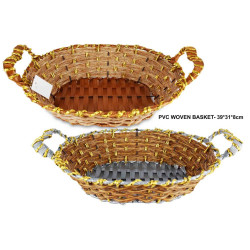 OVAL GIFT BASKET SILVER & GOLD 30729    