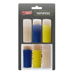WOODEN TOOTHPICK 6X100PK                