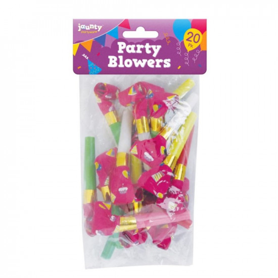PARTY BLOWERS ASST'D COLOUR 20s