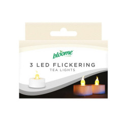 BLOOME 3 LED FICKERING TEALIGHTS        
