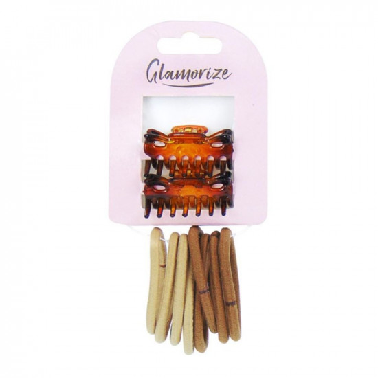 GLAMORIZE HAIR CLIPS+BANDS 10PC