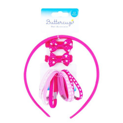 BUTTERCUP HAIR ACCESSORIES 12PC         