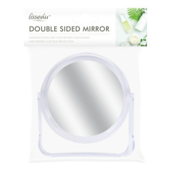 DOUBLE SIDED BATHROOM MIRROR            