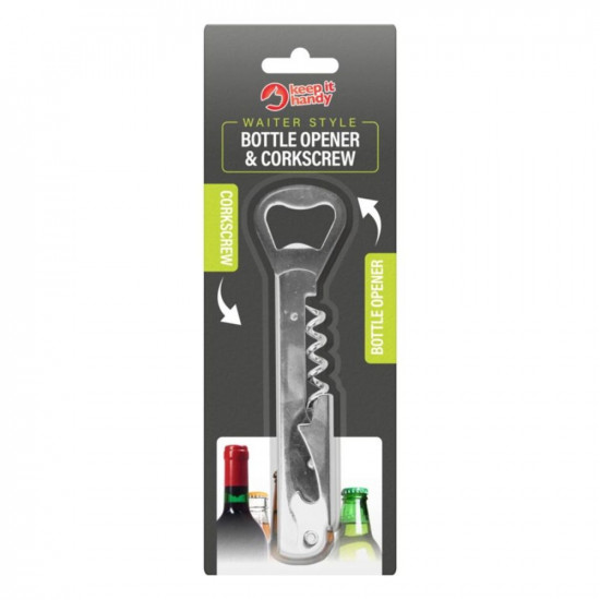 KEEP IT HANDY BOTTLE OPENER & CORKSCREW
