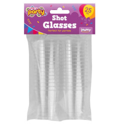 CLEAR SHOT GLASSES 25PK                 