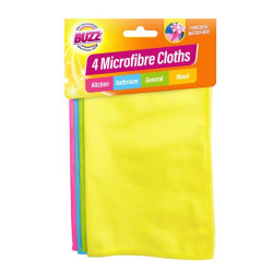 BUZZ MICROFIBRE CLOTHS 4PK              