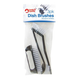 ASSORTED DISH BRUSHES 3PK               