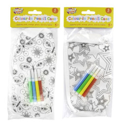 COLOUR-IN PENCIL CASE 5PK               
