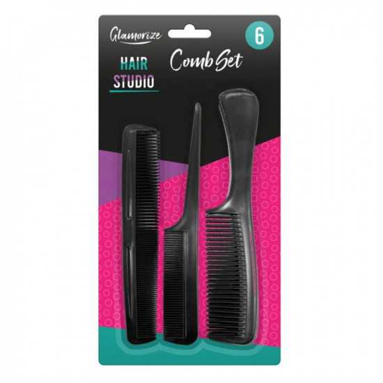 HAIR STUDIO COMB SET 6PCS