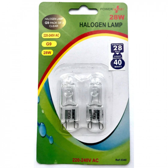 G9 HALOGEN BULB 2PK  3340