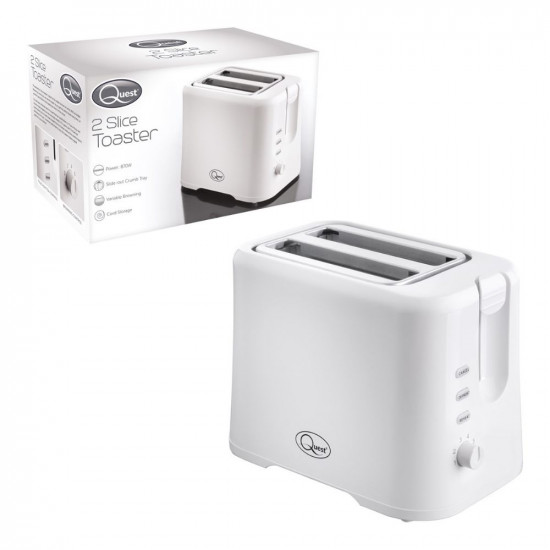 QUEST 2 SLICE TOASTER WHITE  34279