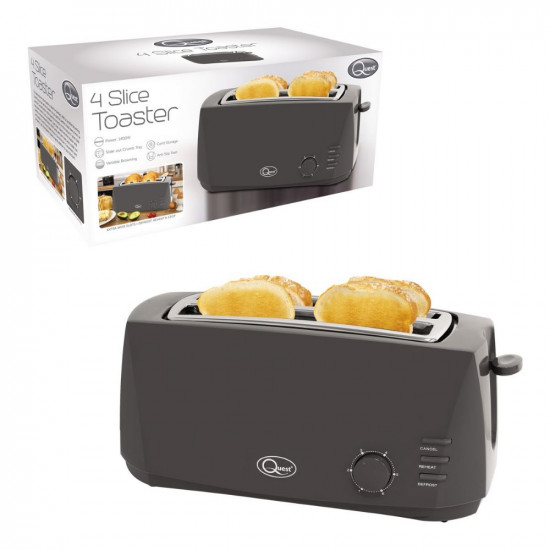 QUEST 4 SLICE TOASTER GREY 35089