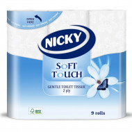 NICKY SOFT TOUCH TOILET TISSUE 9RX5     