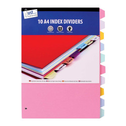 TALLON 10 A4 INDEX DIVIDERS   4051      