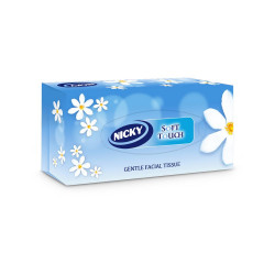 NICKY SOFT TOUCH BOX TISSUE 124SHEETS   