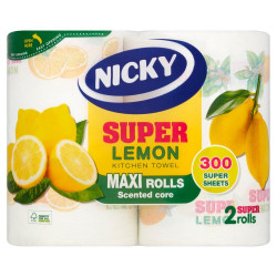 NICKY SUPER LEMON 2X3 K/TOWEL  2PLY     