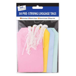 30 PRE-STRUNG LUGGAGE TAGS 4256         