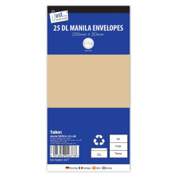 25 DL MANILA ENVELOPS (PEEL & SEAL)     