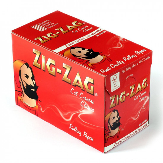 ZIG-ZAG RED STANDARD PAPER 100s